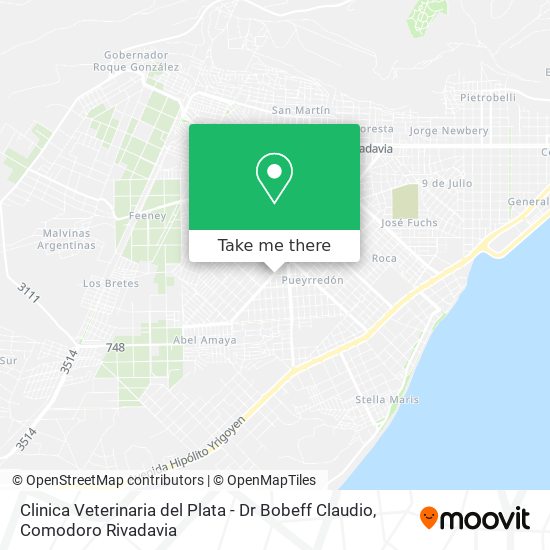 Clinica Veterinaria del Plata - Dr Bobeff Claudio map