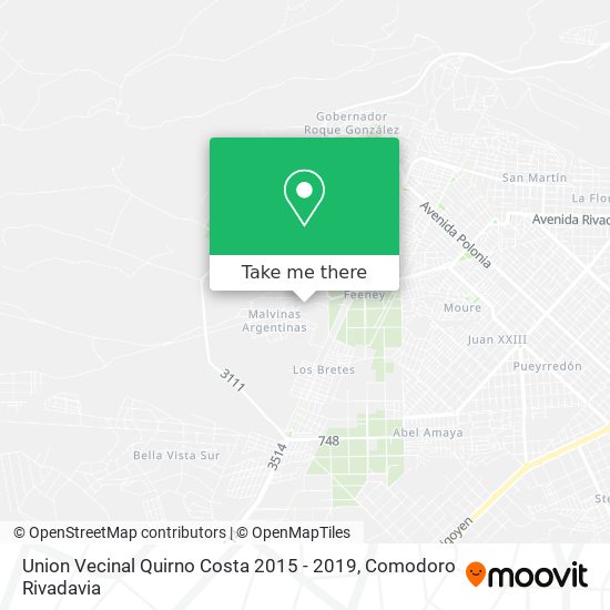 Union Vecinal Quirno Costa 2015 - 2019 map