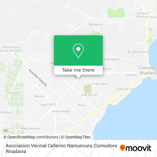 Mapa de Asociacion Vecinal Ceferino Namuncura