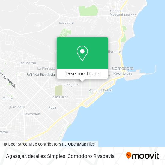 Agasajar, detalles Simples map