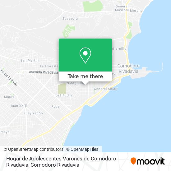 Hogar de Adolescentes Varones de Comodoro Rivadavia map