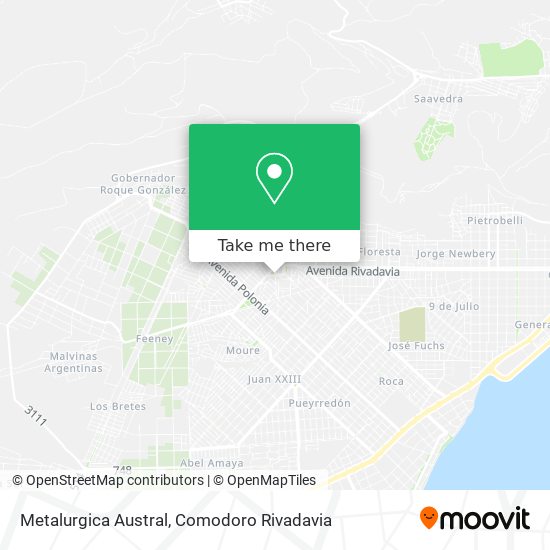 Mapa de Metalurgica Austral