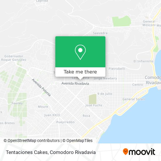 Tentaciones Cakes map