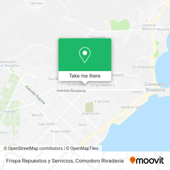 Mapa de Frispa Repuestos y Servicios