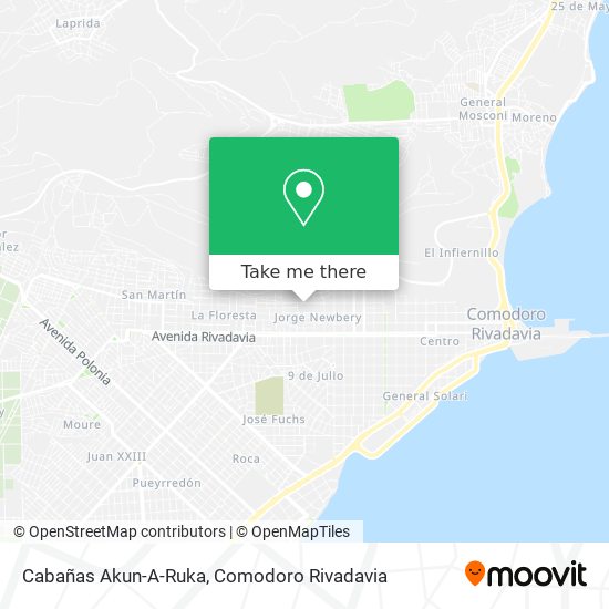 Cabañas Akun-A-Ruka map