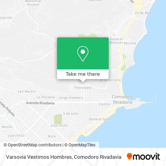 Varsovia Vestimos Hombres map