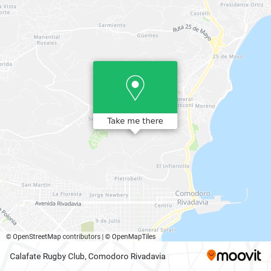 Mapa de Calafate Rugby Club