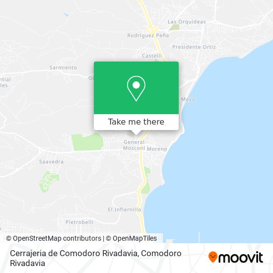 Mapa de Cerrajeria de Comodoro Rivadavia