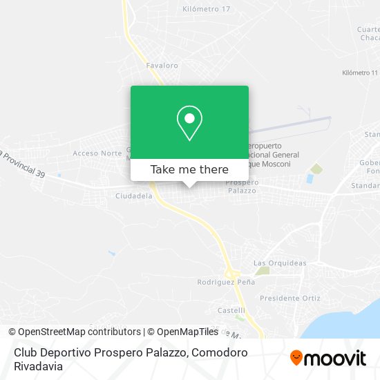 Mapa de Club Deportivo Prospero Palazzo