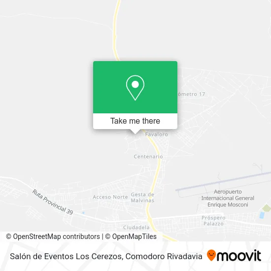 Mapa de Salón de Eventos Los Cerezos