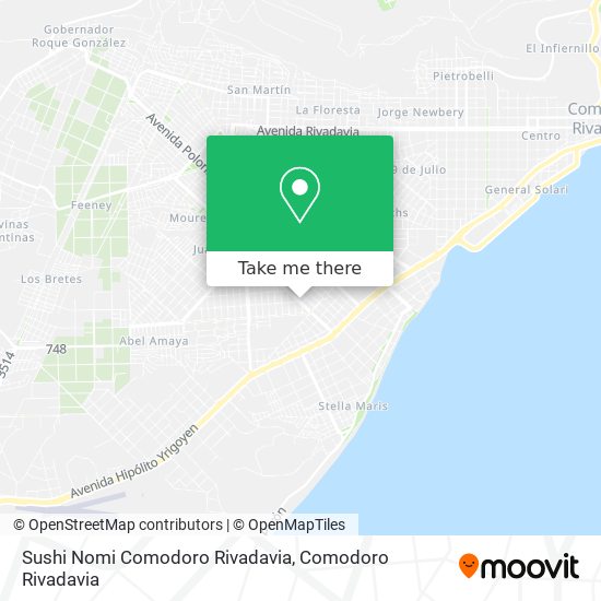 Mapa de Sushi Nomi Comodoro Rivadavia