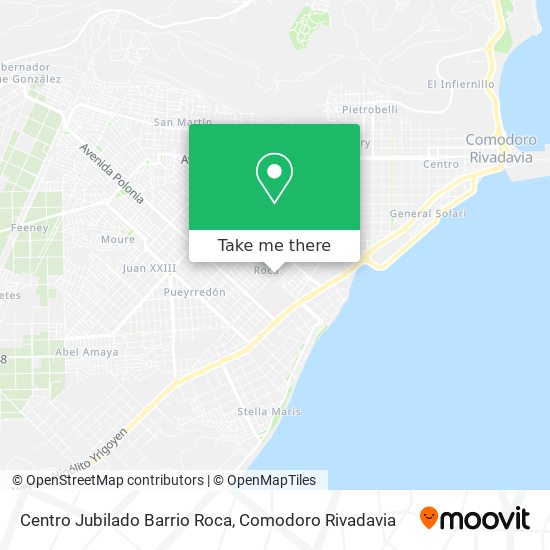 Mapa de Centro Jubilado Barrio Roca