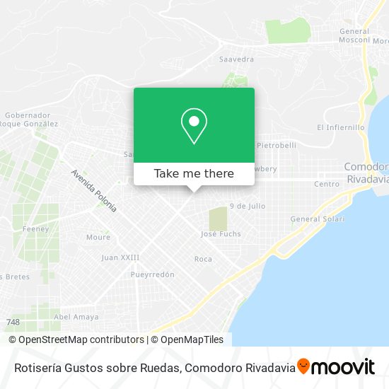 Mapa de Rotisería Gustos sobre Ruedas