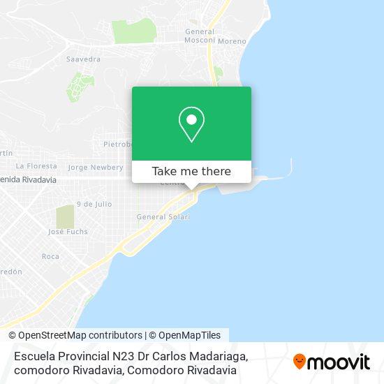 Mapa de Escuela Provincial N23 Dr Carlos Madariaga, comodoro Rivadavia