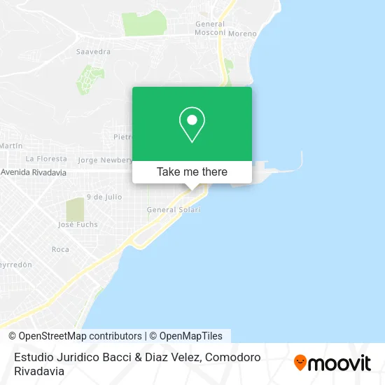 Mapa de Estudio Juridico Bacci & Diaz Velez