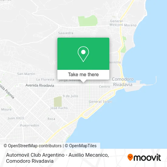 Mapa de Automovil Club Argentino - Auxilio Mecanico
