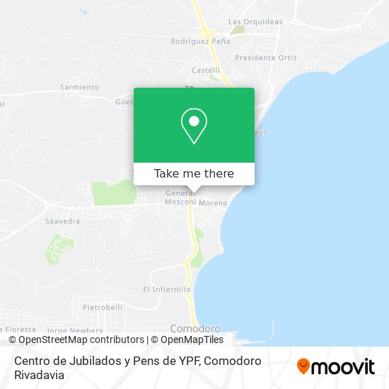 Mapa de Centro de Jubilados y Pens de YPF