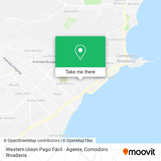 Mapa de Western Union Pago Fácil - Agente