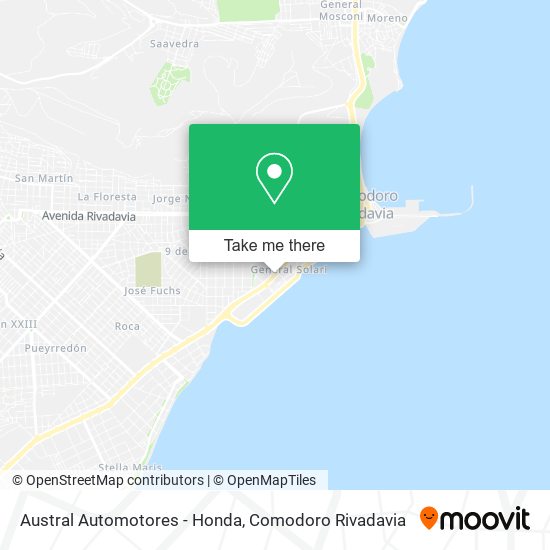 Mapa de Austral Automotores - Honda