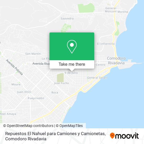 Mapa de Repuestos El Nahuel para Camiones y Camionetas