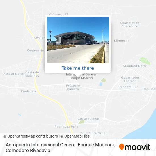 Mapa de Aeropuerto Internacional General Enrique Mosconi