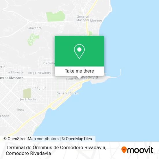 Mapa de Terminal de Ómnibus de Comodoro Rivadavia
