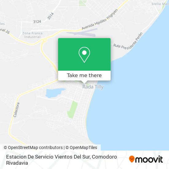 Mapa de Estacion De Servicio Vientos Del Sur