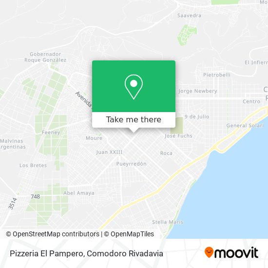 Mapa de Pizzeria El Pampero