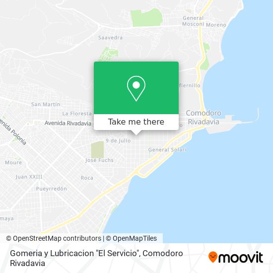 Mapa de Gomeria y Lubricacion "El Servicio"