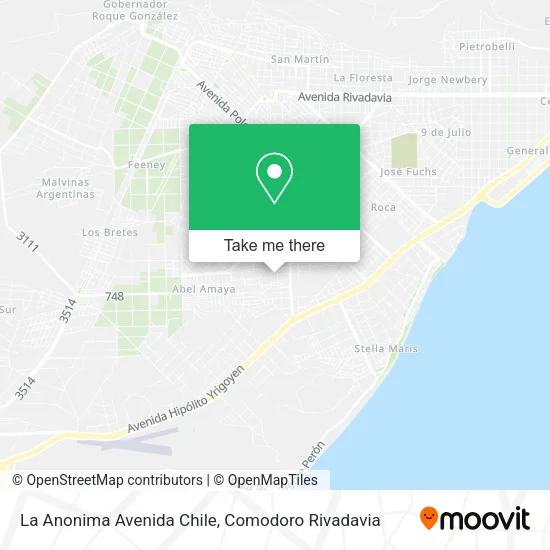 Mapa de La Anonima Avenida Chile