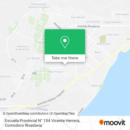 Escuela Provincial N° 154 Vicente Herrera map