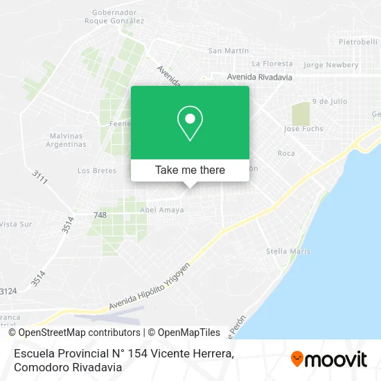 Escuela Provincial N° 154 Vicente Herrera map