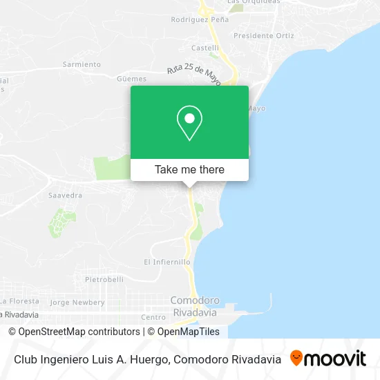 Mapa de Club Ingeniero Luis A. Huergo