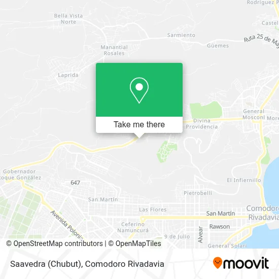 Saavedra (Chubut) map