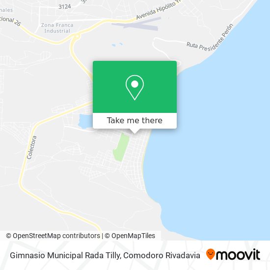 Gimnasio Municipal Rada Tilly map