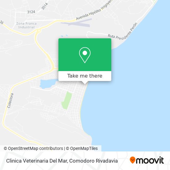 Clinica Veterinaria Del Mar map