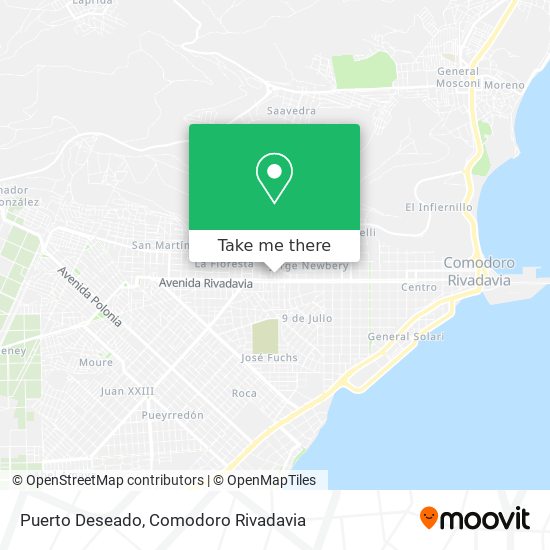 Mapa de Puerto Deseado