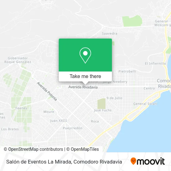 Mapa de Salón de Eventos La Mirada