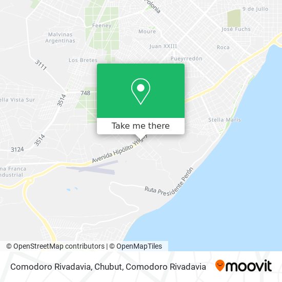 Mapa de Comodoro  Rivadavia, Chubut