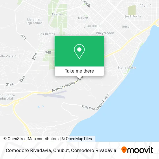 Mapa de Comodoro  Rivadavia, Chubut