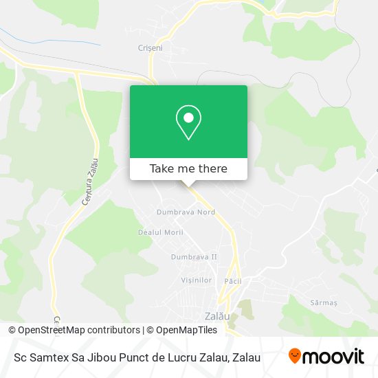 Sc Samtex Sa Jibou Punct de Lucru Zalau map