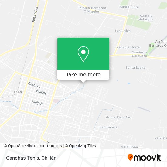 Canchas Tenis map