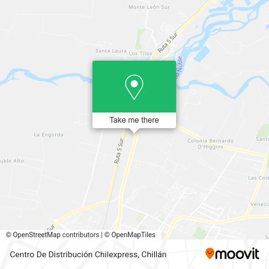 Mapa de Centro De Distribución Chilexpress