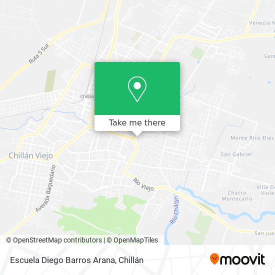 Escuela Diego Barros Arana map