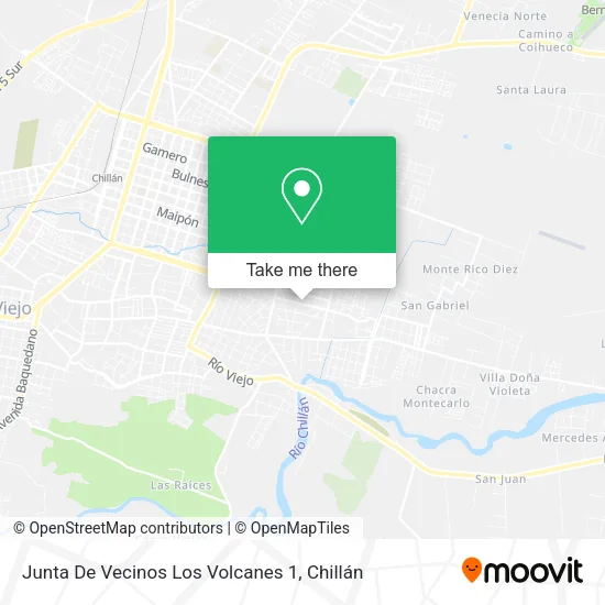 Junta De Vecinos Los Volcanes 1 map