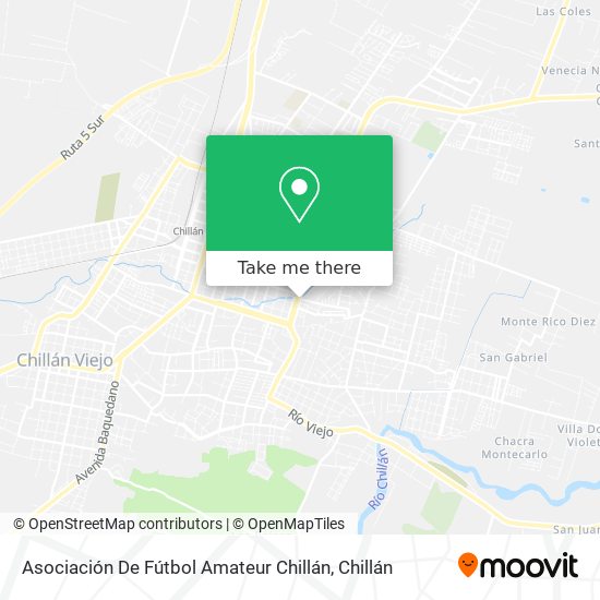 Asociación De Fútbol Amateur Chillán map