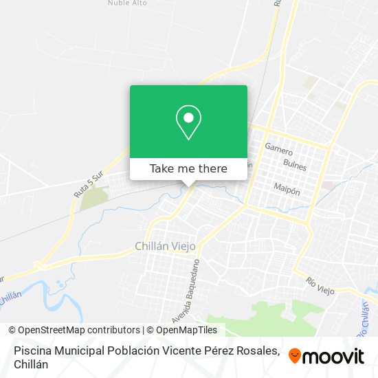 Piscina Municipal Población Vicente Pérez Rosales map