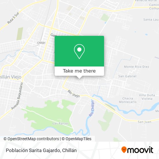Población Sarita Gajardo map