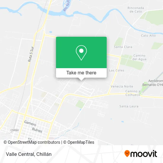 Valle Central map