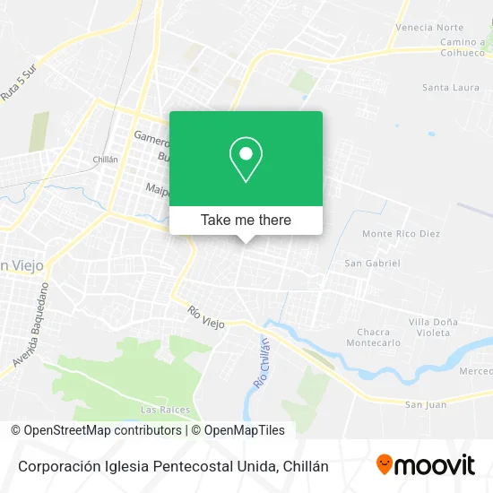 Mapa de Corporación Iglesia Pentecostal Unida